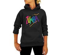 AllMonyba Sweat-Shirts pour Femmes Mode Zumba Imprimé Big Pocket Manches Longues avec Cordon de Serrage Sweat-Shirt Chemisier Casual Tops pour l’Automne Hiver
