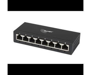 ALLNET ALL-SG8008 : Switch Bureau Non-Géré 8 Ports Gigabit Ethernet RJ45 (10/100/1000) L2, Capacité 16Gbit/s, Boîtier Métal, Sans Ventilateur, Alimentation 5V