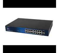ALLNET ALL-SG8018P : Switch Gigabit Ethernet L2 Non-Géré 16 Ports RJ45 PoE+ (240W) + 2 SFP, 36 Gbit/s, MAC 8K, Jumbo Frames, Boîtier Métal