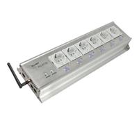 Allnet Multiprise commutée ALL4176 6 prises avec appareil de mesure pour bureau et montage 19"