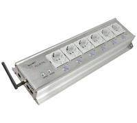 ALLNET MSR IO Zentrale Schaltsteckdosenleiste 6-fach INKL. Messgerät für Desktop & 19 Montage ALL4176 für IP