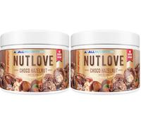 ALLNUTRITION Nutlove Choco Hazelnut - Pâte à Tartiner aux Chocolat - Sans Sucre Ajoutée - Collations Saines - Friandises Hypocaloriques - Naturel - 500 g (Lot de 2)