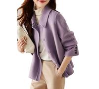 Alloaone Manteau En Laine Double Face Court Pour Femme, Pardessus Ample Et Élégant, À La Mode, Hiver