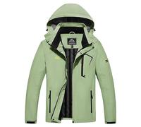 Alloaone Men's Windbreaker Waterproof Hiking Raincoat Lightweight Breathable Multi-Pocket Hooded Jacket Light EN8 M