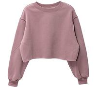 Alloaone Sweat-Shirt À Capuche Surdimensionné pour Femmes, Pull Court Décontracté en Polaire À Manches Longues