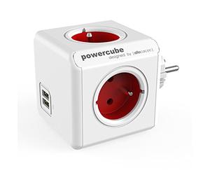 Allocacoc DEORPC PowerCube Bloc mural, rouge, 1202RD/DEOUPC