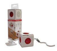 Allocacoc Power Cube 1307/DEEXPC Chargeur extendeur pour Smartphone/Tablette USB 2.1 Blanc et Rouge