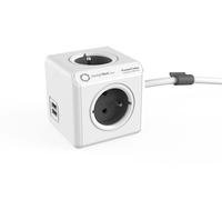 allocacoc PowerCube Extended Alimentation USB, Gris, 4x distributeur, 3m de rallonge
