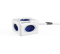 Allocacoc PowerCube Extended Bleu FR, 5 Prises 230V, Blanc et Bleu 8718444085799