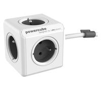 allocacoc PowerCube Extended gris - Rallonge 1,5 m et Bloc Multiprise Compact