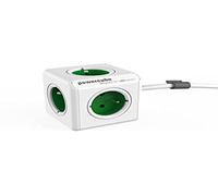 Allocacoc PowerCube Extended Type E Intérieur 5sortie(s) CA 1.5m Vert multiprise - Multiprises (Intérieur, 1,5 m, 5 sortie(s) CA, Type E (FR), Vert, CE, KEMA FR)