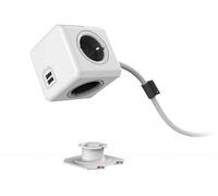 Bloc multiprise PowerCube Extended - POWERCUBE - 4 prises et 2 prises USB - câble 1,5m