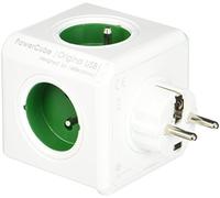 Allocacoc PowerCube Original USB Type E Intérieur 4AC Outlet(s) Vert multiprise