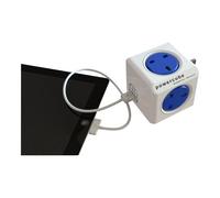 Allocacoc PowerCube original usb - Unité de distribution secteur - CA 110-240 V - connecteurs de sortie : 5 - bleu cobalt