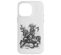 Alloces Un Soldat à tête de Lion Qui crache Le feu sur Un Cheval Coque pour iPhone 14 Pro Max