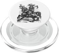 Alloces Un Soldat à tête de Lion Qui crache Le feu sur Un Cheval PopSockets PopGrip pour MagSafe