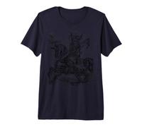 Alloces Un Soldat à tête de Lion Qui crache Le feu sur Un Cheval T-Shirt Haut de Gamme