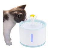 ALLOMN Animal de Compagnie Distributeur de Fontaine D'eau, Prise en Charge du Distributeur Automatique Chat Chien 3 Modes de Débit D'eau Charbon Activé avec Charbon Actif avec Câble USB (2,4 L) (Bleu)