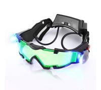 ALLOMN Enfants réglables LED Nuit Verres à lentille Verte Lunettes de Vision Nocturne Espion avec rabattables pour Chasse Chasse à vélo, skiant pour protéger Les Yeux