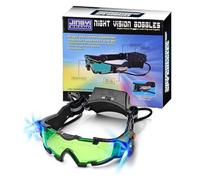 ALLOMN Enfants réglables LED Nuit Verres à lentille Verte Lunettes de Vision Nocturne Espion avec rabattables pour Chasse Chasse à vélo, skiant pour protéger Les Yeux