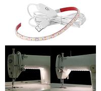 ALLOMN Lampe pour Machine à Coudre, kit D'éclairage LED pour Machine Bande Lumineuse de Gradateur de Lumière Vive, Longueur Ajustable, Adhésif Puissant, Bloc D'alimentation USB (4000K)