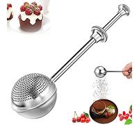 ALLOMN Poussière à farine pour la cuisson, infuseur à thé pour feuilles de thé en vrac, tamis à sucre en poudre pour pâtisseries, acier inoxydable en poudre, tamis à farine