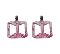 alloneslife 1 paire de pédales de cyclisme à roulement en tube de carbone haute résistance plate-forme large pour exploration en plein air vélo arc-en-ciel