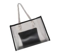 alloneslife À Main Des Aisselles Main La Mode All-Match Stadium Capacité D'épaule Clean Pour Les Femmes Quotidiennes Aaisset Capacité Clear Handsbag Avec Des Poignées De Corde