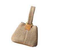 alloneslife À main en paille | à main tissé à poignée supérieure, choix de transport naturel léger pour les promenades de shopping et les