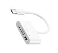 alloneslife Adaptateur USB C Lecteur De Carte Mémoire pour Un Rapide Fichiers Accès Facile Fichiers Connexion Périphériques Claviers Lecteur Carte C