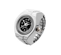 alloneslife Anneaux de montre pointeur pour femme homme bracelet réglable bijoux punk couple enfant ami cadeau anneaux élastiques pour homme femme, Noir