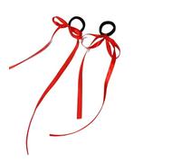 alloneslife Bandeau à cheveux en fourrure avec nœud papillon pour cosplay, événement, coiffure pour déguisement de personnage (une paire de rubans fins)