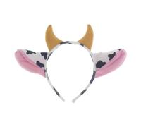 alloneslife Bandeau d'oreille avec oreilles de vache - Bandeau pour maquillage - Avec corne de vache réaliste - Pour fête
