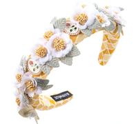 alloneslife Bandeau d'oreille, bandeau à cheveux, en forme de fleur pastorale, printemps, camping, photographie, bandeau décoratif pour fille (jaune, taille unique)