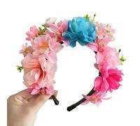 alloneslife Bandeau d'oreille, chapeau, bandeau à fleurs pour femme, fleur de mariée, fournitures de fête de mariage, guirlandes florales, couronne de cheveux (fleurs attaque personnes)