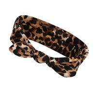 alloneslife Bandeau élastique en polyester doux pour femme et fille pour le yoga, la gym, les voyages et le lavage du visage au quotidien (café patte)