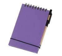 alloneslife Bloc-notes à reliure à double bobine non lignée de 50 feuilles avec fermeture à sangle élastique pour la prise de notes des étudiants, carnet de poche de 3 x 4, 5 pouces