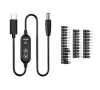 alloneslife Câble de Conversion USB C DC5V-20V avec Protections de, F | Bouton de réglage des tensions et affichage LED pour les besoins de, divers appareils, pointes multiples,
