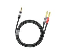 alloneslife Câble professionnel 3, 5 mm double 6, 5 mm, 3m | Avec canal gauche droit indépendant pour l ' enregistrement home cinéma, couverture tressée en PVC pour un usage