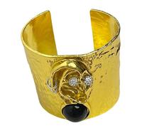 alloneslife Caractéristiques du Visage 3D Manchette Large réglable Bijoux à Main Moderne Minimaliste Large Manchette élégant réglable