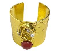 alloneslife Caractéristiques du Visage 3D Manchette Large réglable Bijoux à Main Moderne Minimaliste Large Manchette élégant réglable