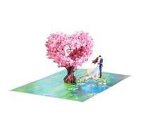 alloneslife Carte de vœux en forme de cœur pour événement | Carte nuage de cœur colorée faite à la main avec enveloppe, conception de nuage contextuel pour les fêtes