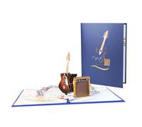 alloneslife Carte pop-up en forme de guitare 3D avec messages personnalisables, accessoire de fête pour les amateurs de musique, portable pour tout événement