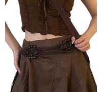 alloneslife Ceinture en corde pour femme, style décontracté, réglable, noué au crochet pour robe longue, vacances, décoration de la taille, taille ethnique, café, taille unique