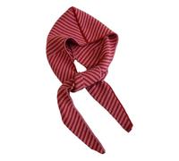 alloneslife Châle décontracté à rayures pour femme, polyvalent, noué, élégant pour une utilisation polyvalente en extérieur, Rayures rouges, Tiled 106*36cm