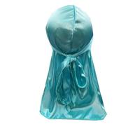 alloneslife Chapeau de pirate à longue queue pour homme - Confortable - Séchage rapide - Pour tresses et dreadlocks, bleu lac, S-4XL