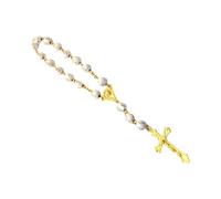 alloneslife Chapelet de baptême avec pendentif en forme de crucifix - Longueur réglable - Unisexe - Ornement pour cérémonies religieuses