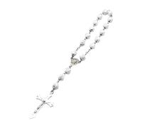 alloneslife Chapelet de baptême avec pendentif en forme de crucifix - Longueur réglable - Unisexe - Ornement pour cérémonies religieuses