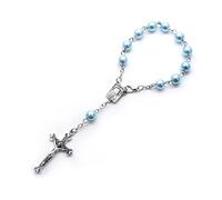 alloneslife Chapelet de baptême en perles de 8 mm pour baptême, mariage, fête prénatale