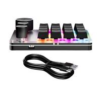 alloneslife Clavier de jeu mécanique USB C 16 touches avec 3 boutons remplaçables à chaud pour améliorer la productivité du bureau